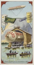 Le dirigeable Zeppelin sur le lac de Constance, 1900